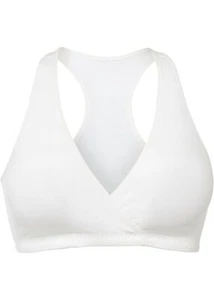 Still-Bustier mit Racerback Gr. 40/42 Wollweiß Damen Baumwolle-Bra Top Neu* - Bild 1 von 1