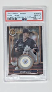 2024 Topps Tribute #SOA-SG Sonny Gray /25 Orange Patch GEM 10 - Picture 1 of 2