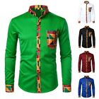 Stylish and Fashionable Men's Casual Shirt with Long Sleeves and Print Pattern