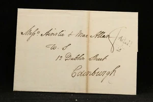 Escocia: cubierta sin sello Kelso 1832 a Edimburgo, tarifa 8, agrega 1/2 para impuesto por correo - Imagen 1 de 3