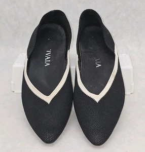 Scarpe basse a punta VIVAIA Vienna donna taglia 36 EU nere slip on - Foto 1 di 7