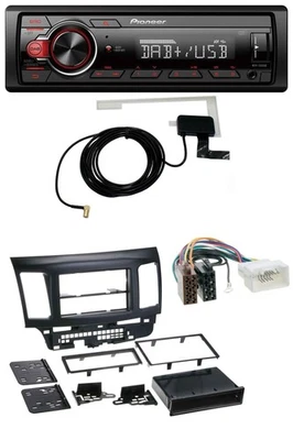 Pioneer 1DIN MP3 DAB USB AUX Autoradio für Mitsubishi Evo Lancer (ab 2008) - Bild 1 von 4