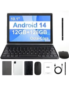 ATMPC Android 14 Octa-Core Tablet 10 Pollici, 12GB RAM 128GB ROM*NUOVO DI ZECCA* - Foto 1 di 9