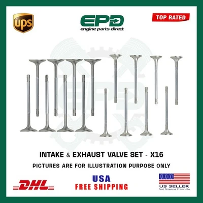 Ansaug & Auspuff Ventile Set 16 Pcs Für BMW 2.0 N47 N47D20 N47D20C Diesel Motor - Bild 1 von 2