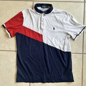 Polo Ralph Lauren Shirt Men's Classic-Fit Color Block Soft Cotton Size Medium - Picture 1 of 8