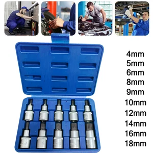 Steckschlüssel-satz 1/2 Innen Vielzahn Nüsse M4-M18 Steck Nuss Set φ4-18MM*55MM - Bild 1 von 13