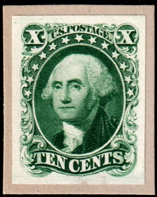 EAS_STAMPS US SCOTT #43p2 MNH GRADE 95 FROM ROOSEVELT ALBUM SCV $400.00 W/CERT - Image 1 of 2