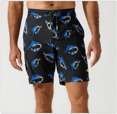 NUEVO CON ETIQUETAS Tommy Bahama Artista Justin Cox Baja Marlin Splash 9" Cargo Board Shorts XL Foto 1 de 4
