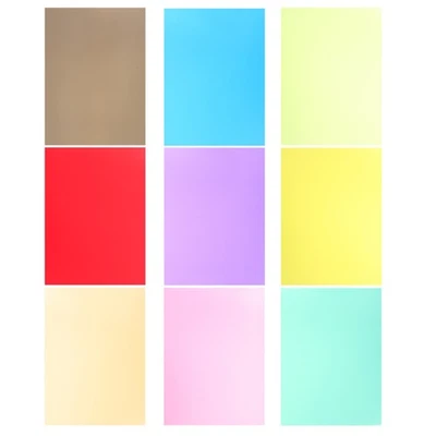 9Pcs Gel Filters Transparent Color Film Sheets Correction Gel Light Filters - Image 1 of 4
