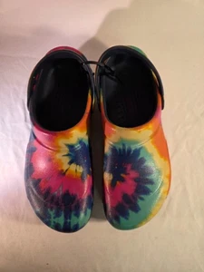 Crocs Tie Dye Rainbow Multi-Colored Basic Clogs Mens Size 12 - Picture 1 of 8
