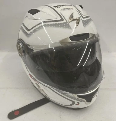 Casco de motocicleta SNELL DOT Exo-1000 usado blanco talla mediana Foto 1 de 4