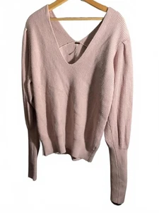 Free People Viskose/Kaschmir Pullover große Puffärmel tailliertes Bündchen - Bild 1 von 10