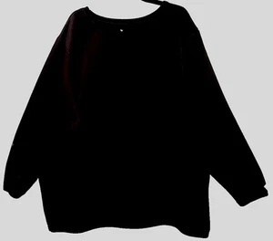 Woman Within Sweatshirt Black Round Neck Long Sleeve Women's 3XL Tall - Picture 1 of 6