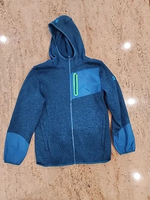 Pre Owned Boy's UNDER ARMOUR Blue Specialist Fleece Sweater Size L - Image 1 of 3