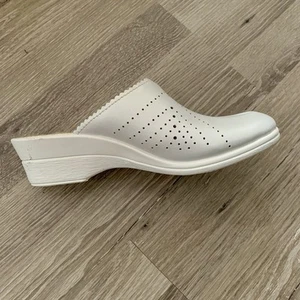 Zuecos Worishofer Mujer Mules Alemania Blanco Talla 8 EU 40 Cómodos Cuña Sin Cordones - Imagen 1 de 12