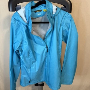 Cabela's 4most Repel Women’s Blue Zip Hooded Windbreaker with Zip Pockets Size L - Picture 1 of 5
