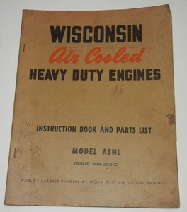 Wisconsin luftgekühlter AENL Service, Sicherheit, Bedienungsanleitung und Ersatzteilliste - Bild 1 von 2