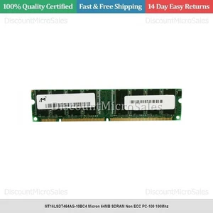 MT16LSDT464AG-10BC4 Micron 64MB SDRAM Non ECC PC-100 100Mhz - Picture 1 of 1
