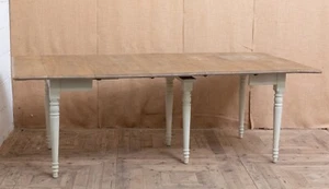 20th Century Large Painted & Waxed Oak Dining Refectory Table by OKA - Picture 1 of 10