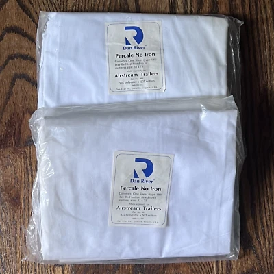 Juego de sábanas de día Airstream Trailers Dan River percal sin hierro colchón 33 x 75 Foto 1 de 4