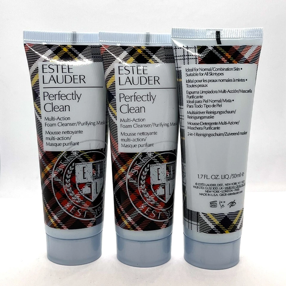 3 pack - Estee Lauder Perfectly Clean Multi-Action Foam Cleanser 50ml ea = 150ml - Image 1 of 1