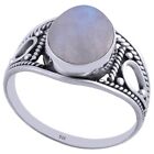 Mondstein Handgemacht Vintage-Inspired 925 Silber Damen Ring - Einzigartig