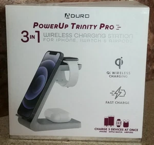 Aduro PW-TRPRO-01 Trinity Pro 3 in 1 Charging Station for Apple Products - Picture 1 of 3
