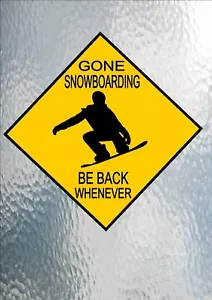Snowboarding Fun Road Sign Australia Road Sign Novelty Fun Shop Sign Snowboard - Picture 1 of 1