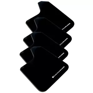 Rally Armor Basic Universal Mud Flaps Set of 4 No HW, BLACK w/ White MF12-BAS-WH - Picture 1 of 3