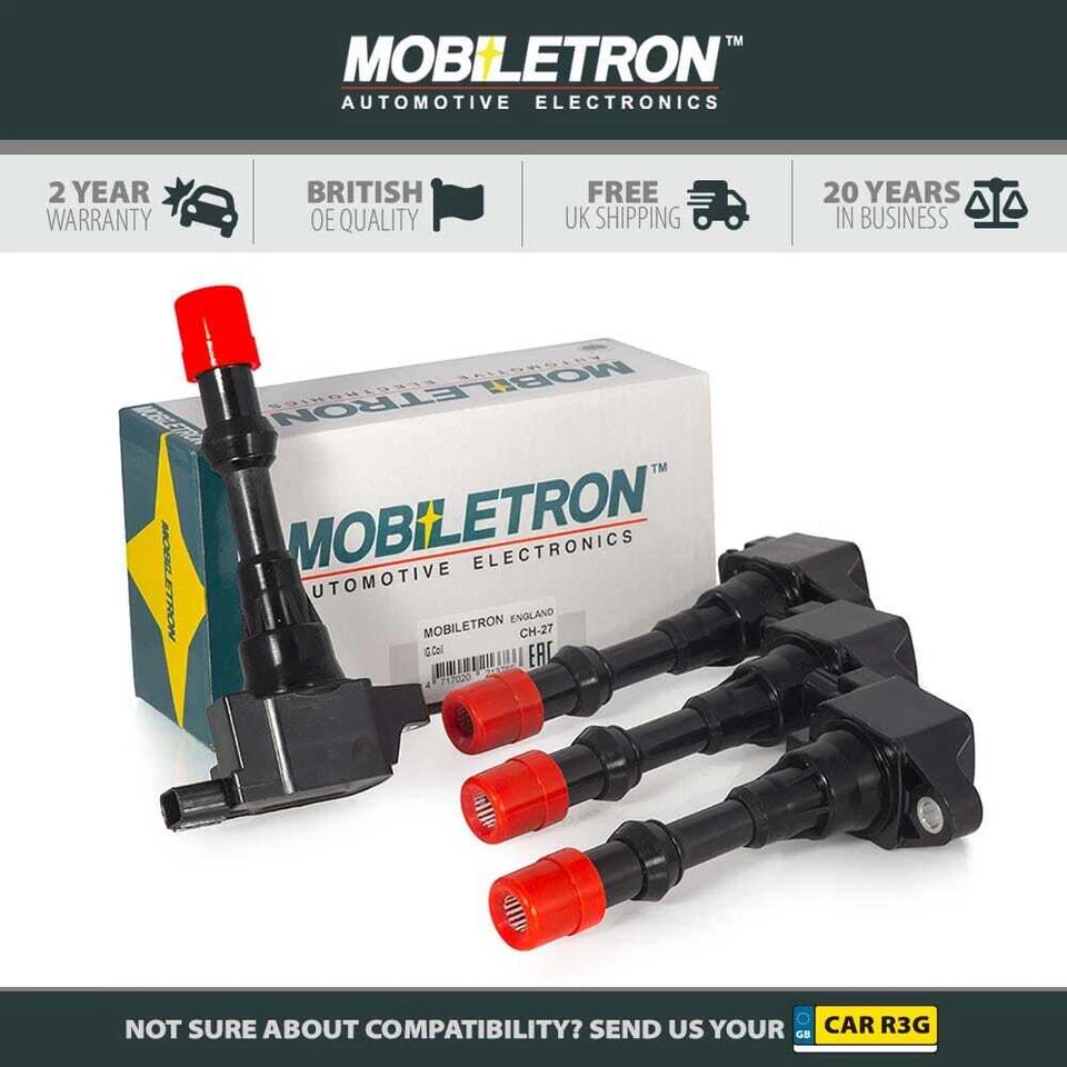 4 Pack of Mobiletron CH-27 Ignition Coil for Honda Jazz - Image 1 of 2