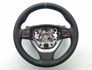 BMW 5 F07 F10 7 F01 M SPORT TECH NEW NAPPA LEATHER HEATED SHIFT/VIBRO/THICK blue - Picture 1 of 12