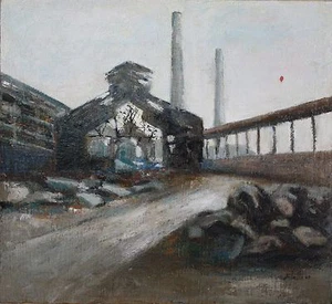 LUCIO STATTI - DIPINTO OLIO SU TELA - IL GIOCATTOLO DISTRUTTO - QUADRO 32 x 35 - Foto 1 di 4