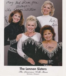 FOTO AUTÓGRAFA FIRMADA A MANO DE LAS HERMANAS LENNON - Imagen 1 de 1