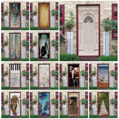 Papel tapiz autoadhesivo para puerta de arco vintage de animales 13 piezas Foto 1 de 4