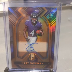 2023 Gold Standard Football Zay Flowers RC Auto /49 Rookie Baltimore Ravens