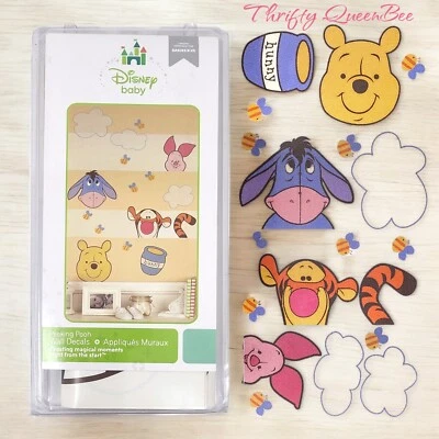 Disney Baby Peeking Pooh Removable Wall Decals Peel And Stick Adhesive 4 Sheets - Image 1 of 4