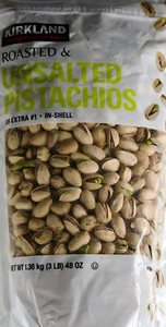 Kirkland Signature Roasted Unsalted US Extra #1 In-Shell Pistachios, 48 Ounce - Picture 1 of 2