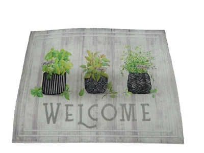 18" x 24" Welcome Mat Entrance Outdoor Entry Decorative Rubber Mat - Image 1 of 2