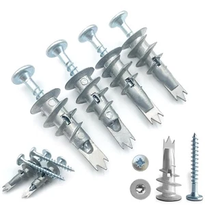 60PCS-8 Self-Drilling Drywall Anchors and Screws Kit Heavy Duty Wall Hanging-USA - Picture 1 of 8