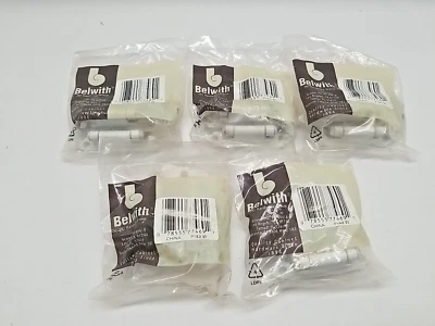 Bisagra de puerta de gabinete Belwith P143-W 10pk semioculta 3/8" inserción blanca cierre automático Foto 1 de 4