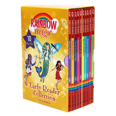 Rainbow Magic Early Reader By Daisy Meadows 10 Books Box Set -Ages 3+- Paperback - Image 1 of 4