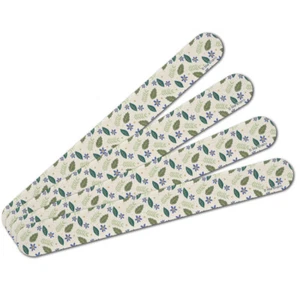 Flowers and Leaves Double-Sided Nail File Emery Board Set 4 Pack - Picture 1 of 4