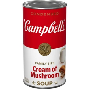 Campbell's Condensed Cream of Mushroom 🍲 Soup, Family Size 22.6 oz (2 Count) - Picture 1 of 5