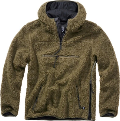 Brandit Hoody / Sweatshirt Teddyfleece Worker Pullover in Olive - Bild 1 von 4