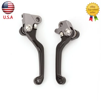For Suzuki RM85 2005-2019 RM125 RM250 2004-2008 CNC Brake Clutch Levers Aluminum - Image 1 of 4