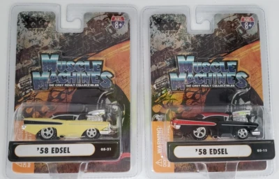 Lot of 2 Muscle Machines 1/64 Diecast ‘58 Edsel (05-15) and '58 Edsel (05-21) - Image 1 of 4
