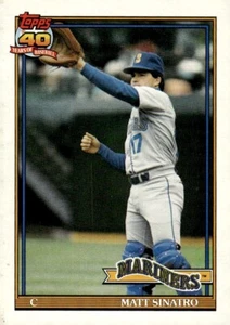 1991 Topps #709b Matt Sinatro - Seattle Mariners - Bild 1 von 2