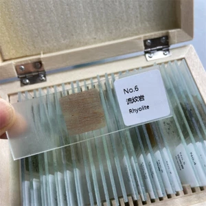 Geological Grinding Flakes Prepared Ore Rock 30um Specimen Microscope Slides - Picture 1 of 18