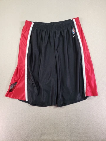 NBA Portland Trail Blazers Shorts Mens 2XL Black Red Embroidered Logo Athleisure Cover