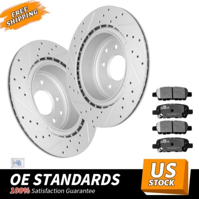 Pastillas de freno de cerámica de rotores traseros perforados para Nissan 350Z 370Z Infiniti G35 G37 M35 Foto 1 de 4